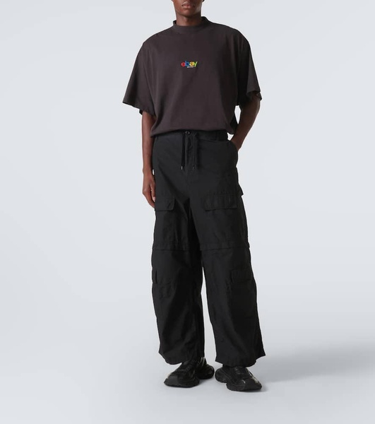 Printed oversized cotton T-shirt