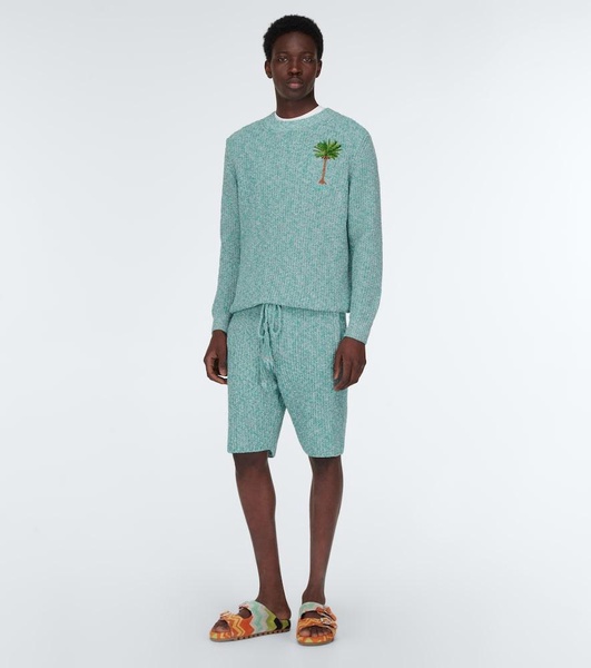 Palm Tree cotton-blend sweater