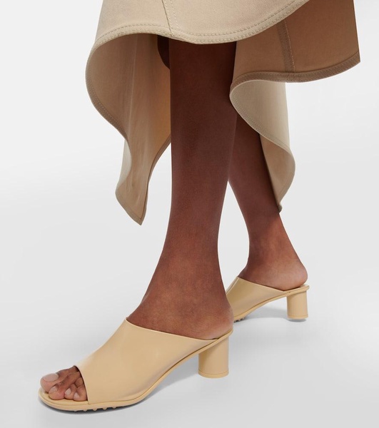 Patent leather mules