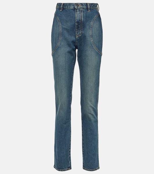 High-rise slim jeans