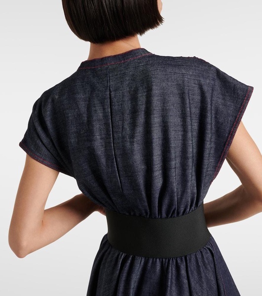 Denim midi dress