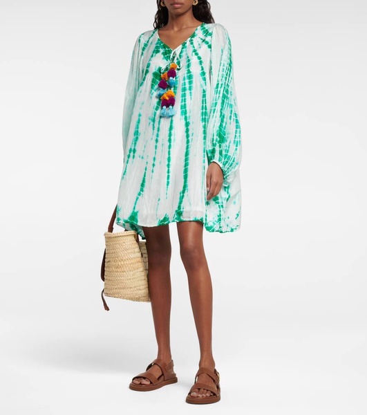 Tie-dye silk minidress