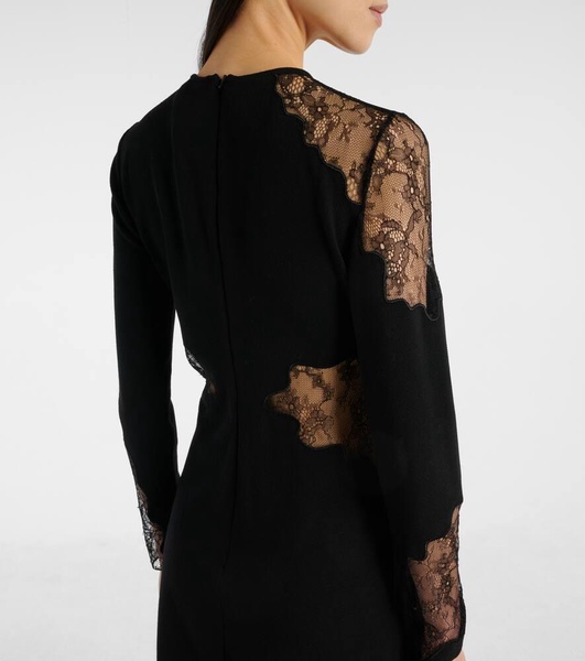 Enziana wool-blend crêpe maxi dress