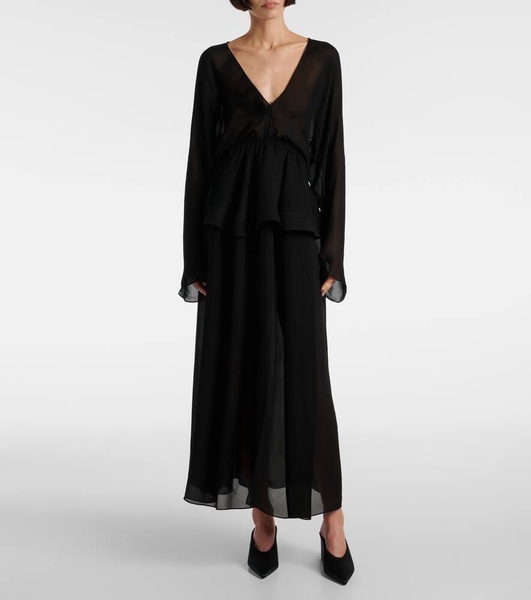 Peplum midi dress