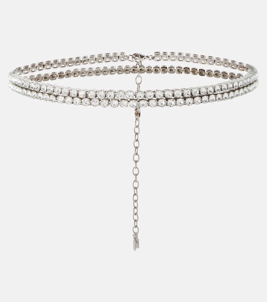 Crystal-embellished waist chain
