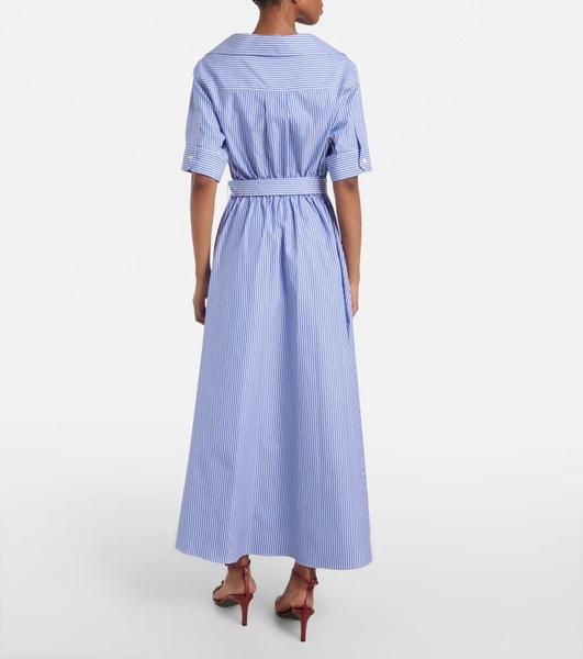 Lydia striped cotton midi dress