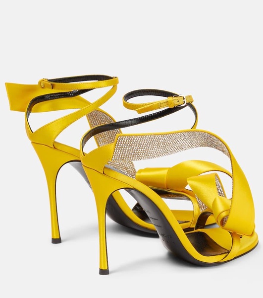 x Sergio Rossi Marquise embellished satin sandals