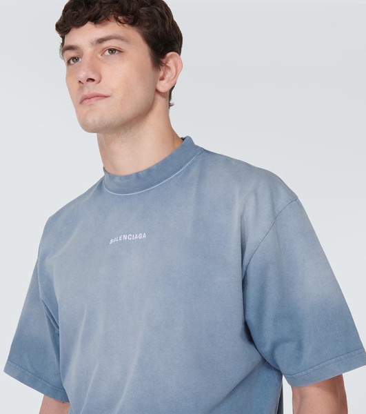 Embroidered cotton jersey t-shirt