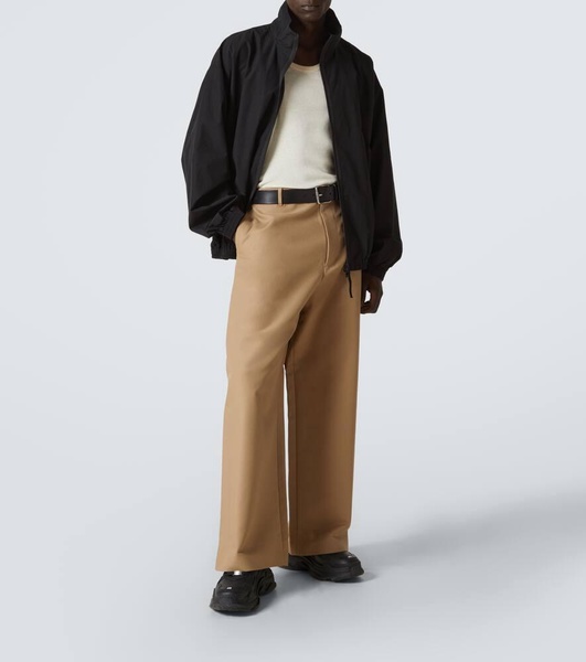 Logo technical cotton-blend jacket