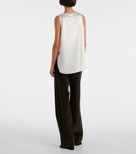 Filly silk satin tank top
