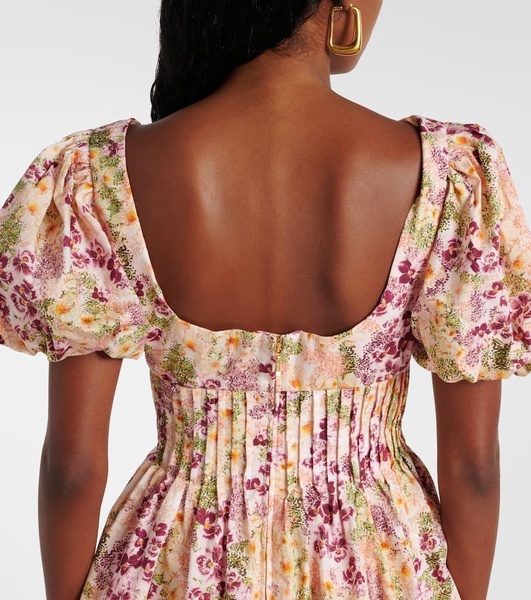 Caramelo Florecer cotton minidress