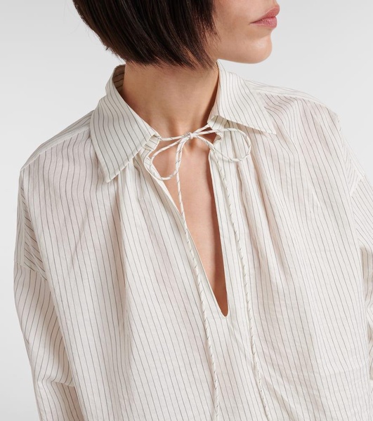 Saletta pinstripe cotton and silk shirt