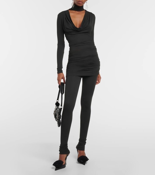 Folded low-rise pants