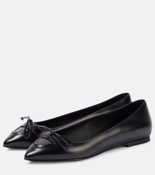 Leather ballet flats
