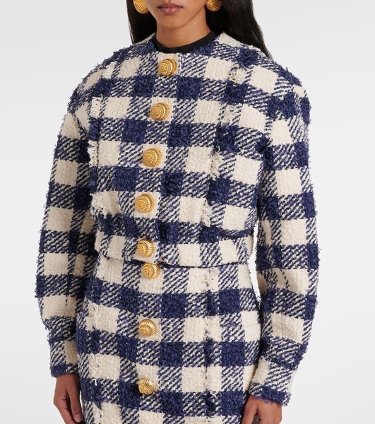 Checked tweed jacket