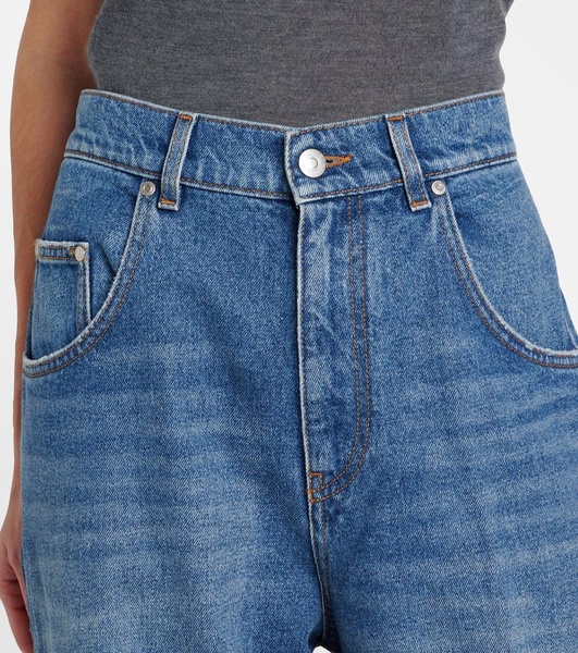 Mid-rise wide-leg jeans