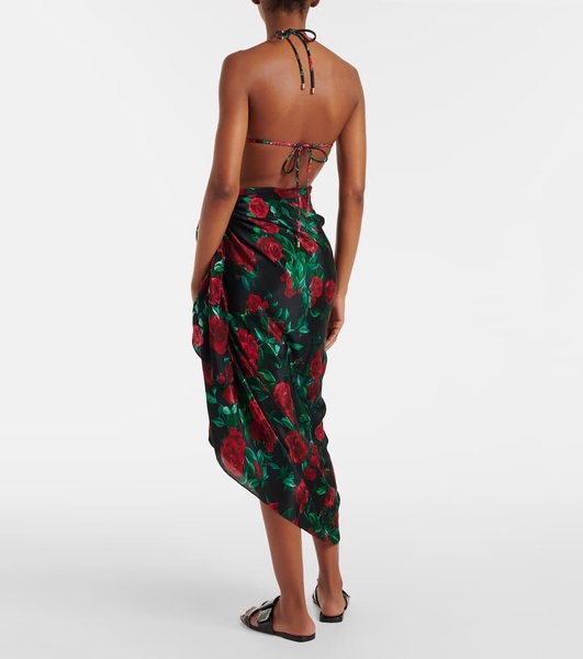 Maya floral beach cover-up