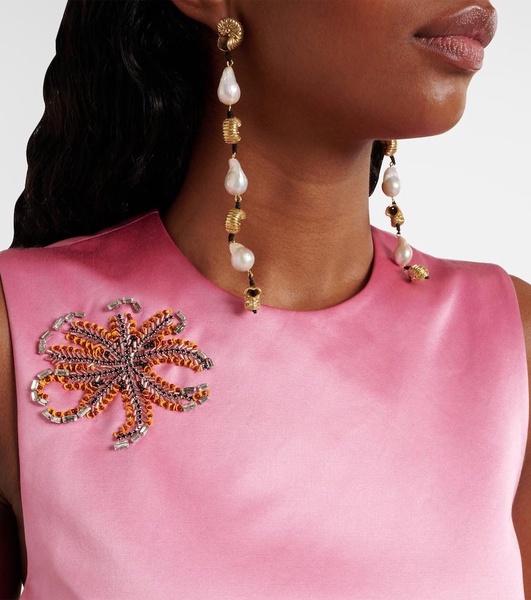 Neptuna embellished satin minidress