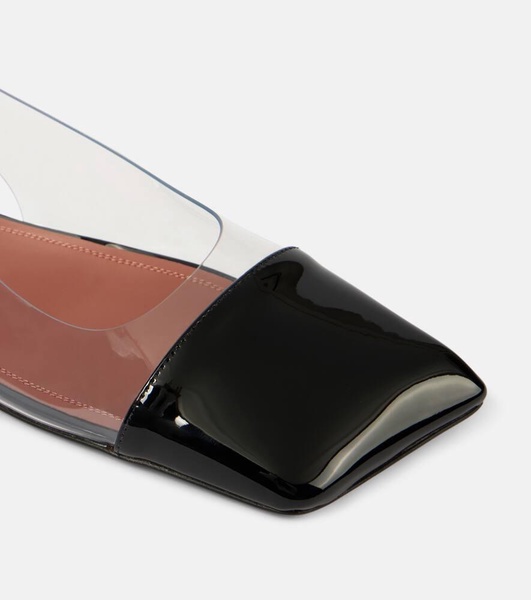 Ane Glass PVC and patent leather slingback flats