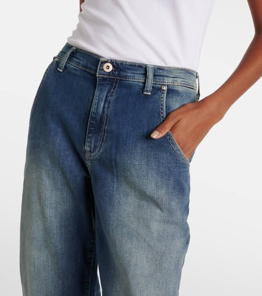 High-rise barrel-leg jeans