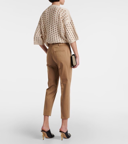 Lince cropped cotton straight pants