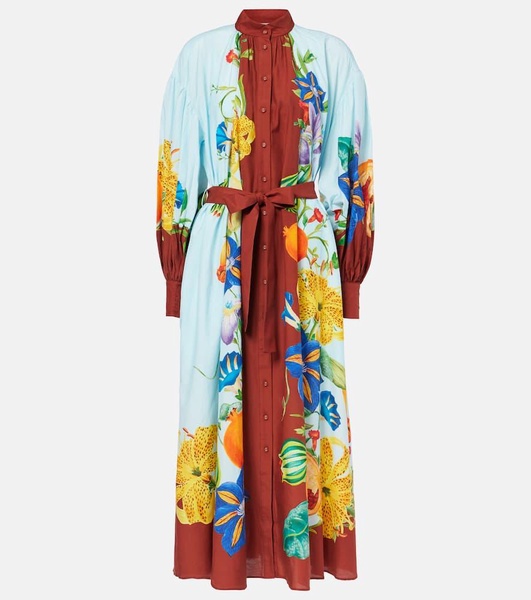 Dahlia cotton and silk shirt dress
