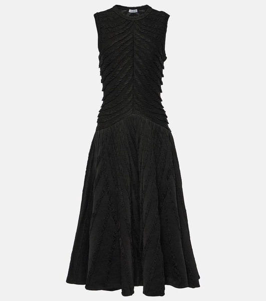 Gathered midi dress