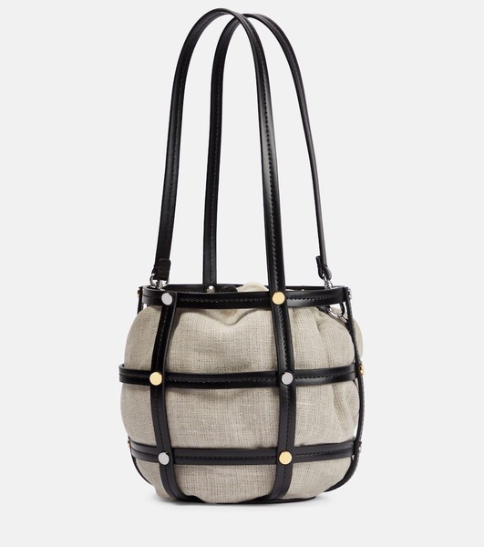 Ellie leather-trimmed bucket bag