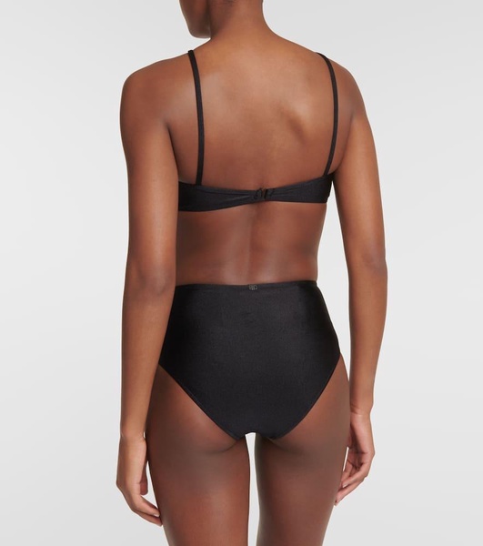 Embellished mid-rise bikini