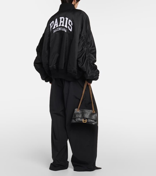 Paris satin varsity jacket