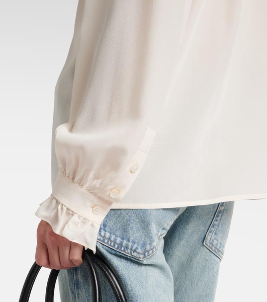 Meredith ruffled silk blouse