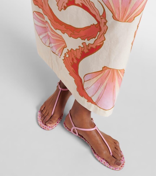 Almost Bare leather thong sandals
