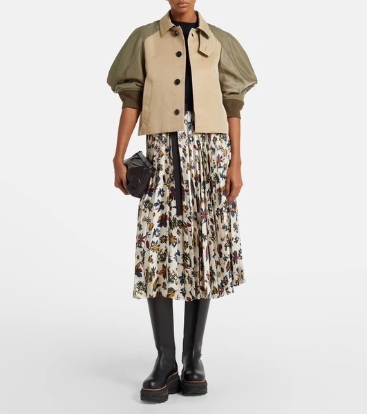 Paneled cotton-blend jacket