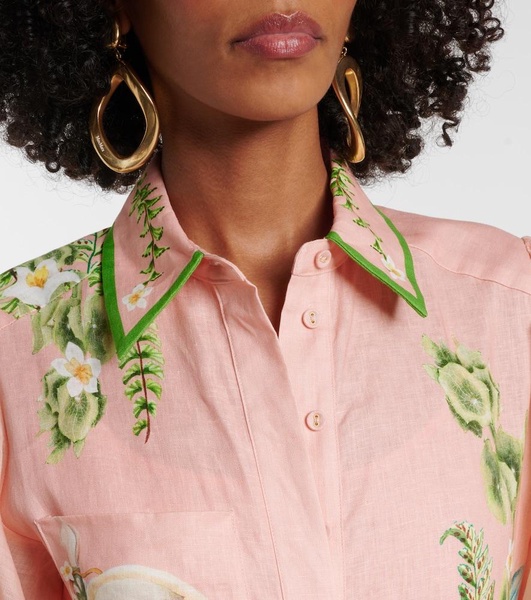 Papaya printed shirt dress