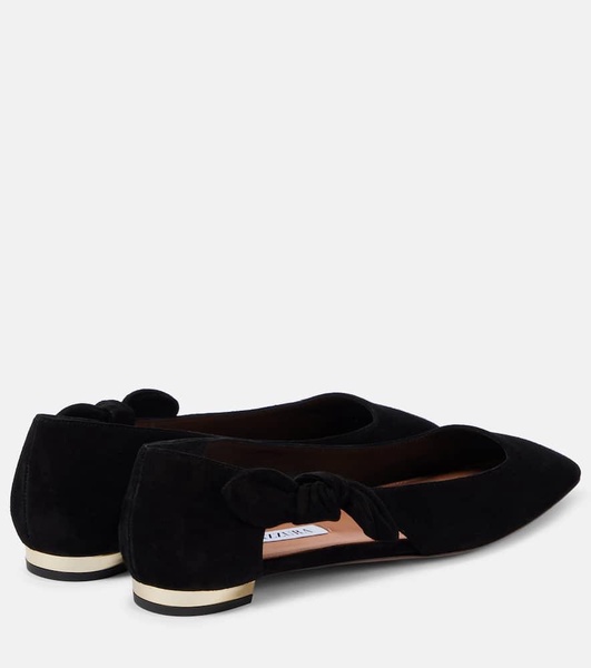 Very Bow Tie suede ballet flats