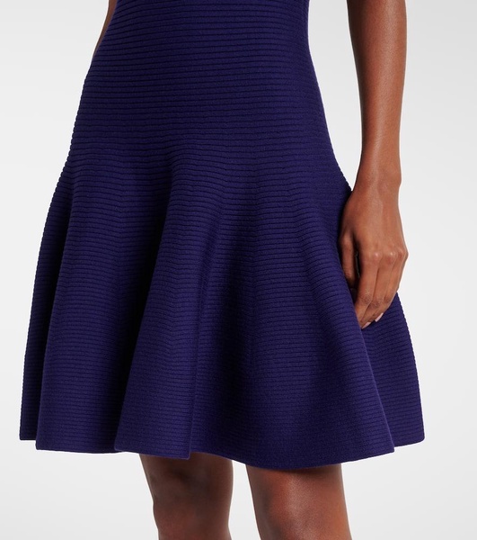 Wool-blend minidress