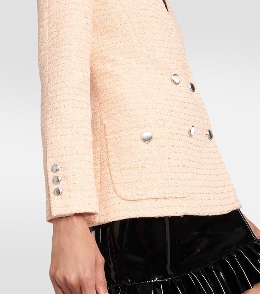 Bouclé cotton-blend jacket