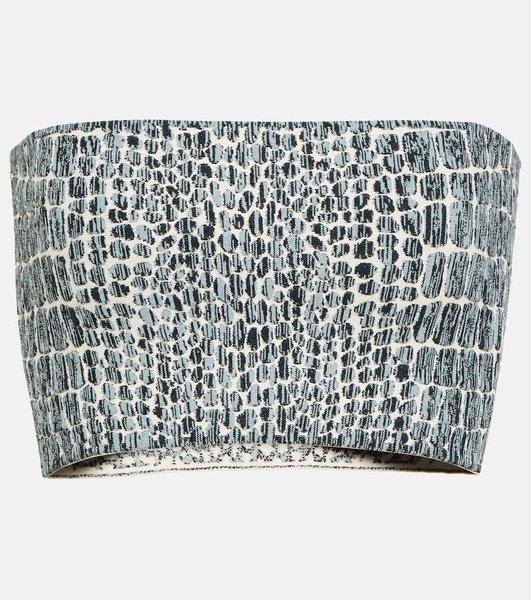 Croc-effect bandeau top