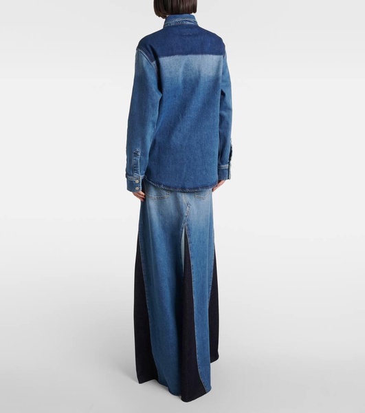 Monaco patchwork denim shirt