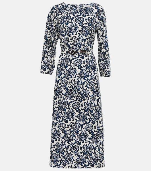 Betty floral cotton poplin midi dress