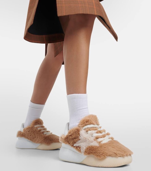Loop faux fur sneakers