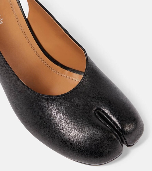 Tabi leather slingback pumps