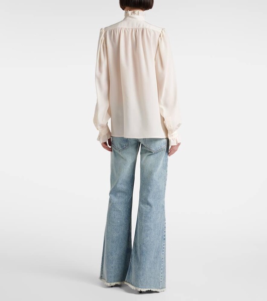 Meredith ruffled silk blouse