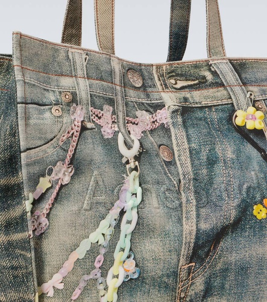 Logo trompe l'œil canvas tote bag