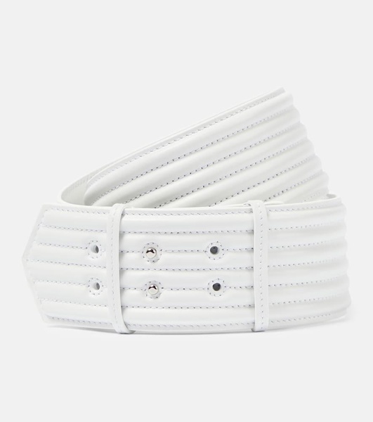 Padded leather belt