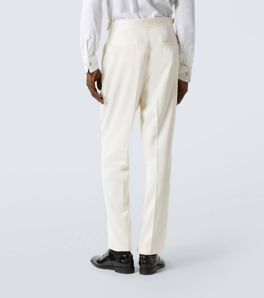Silk twill tuxedo pants