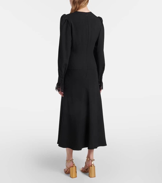 Envers lace-trimmed satin midi dress