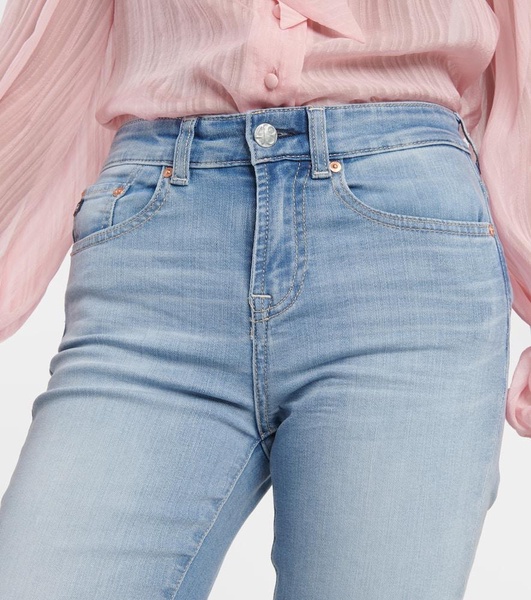 Embroidered flared jeans 