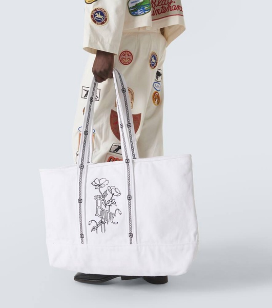 Laundry embroidered canvas tote bag