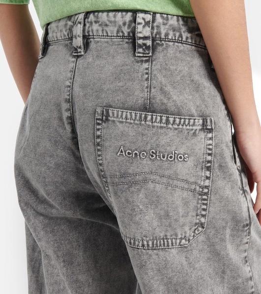 Mid-rise cotton canvas cargo pants